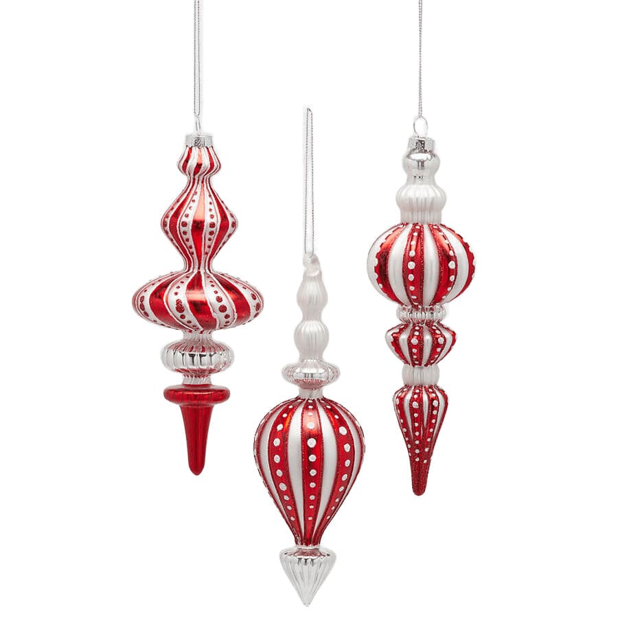 RED BLANCO - CHRISTMAS DECORATION / set of 3